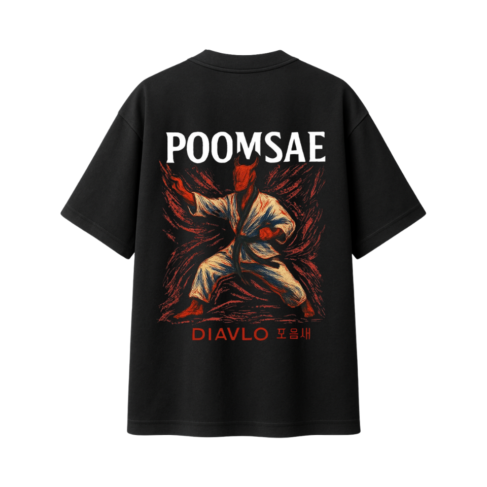 Poomsae playera oversize negra