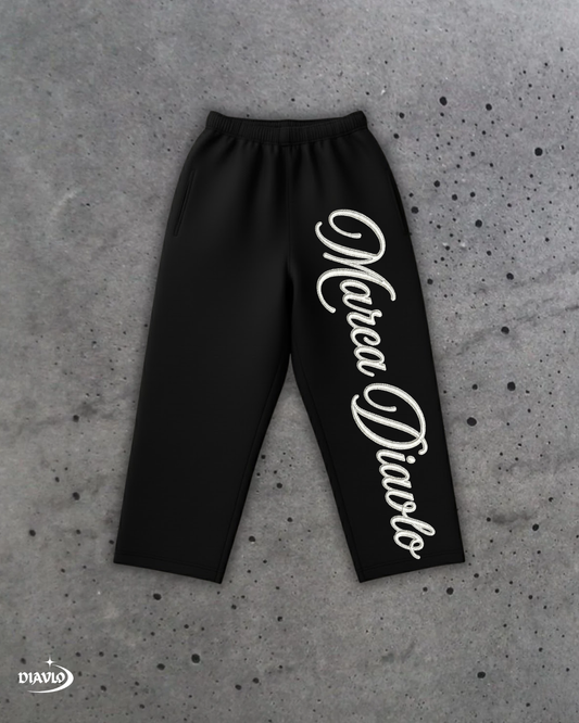 Pantalón dobok con diamantes traslucidos