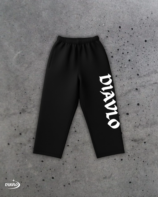 Pantalón dodok bordado con diamantes negros